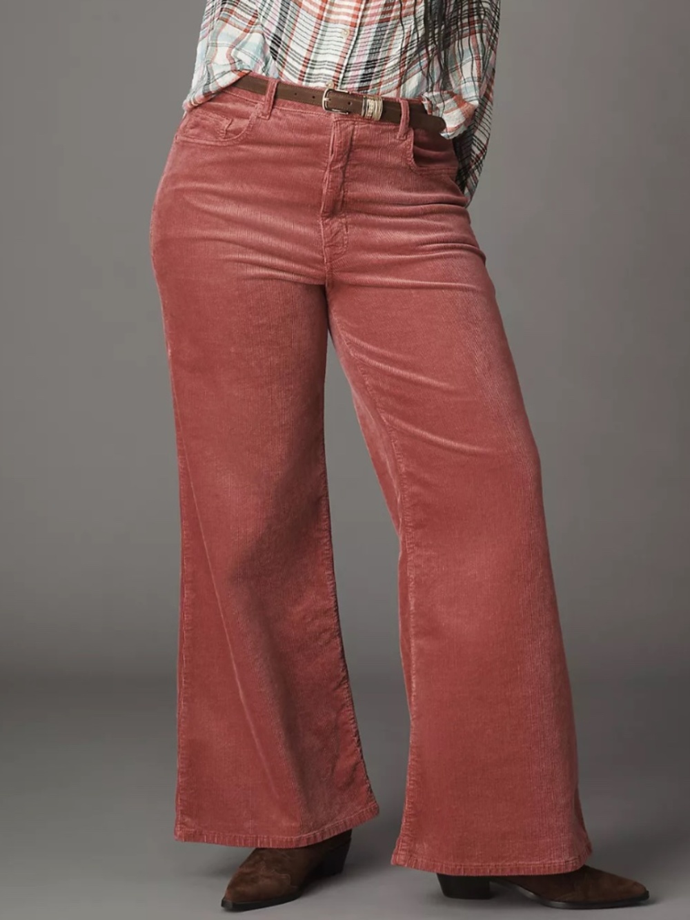 Anthropologie Pilcro Robbie Corduroy High-Rise Wide Leg Jeans by Pilcro Size 30